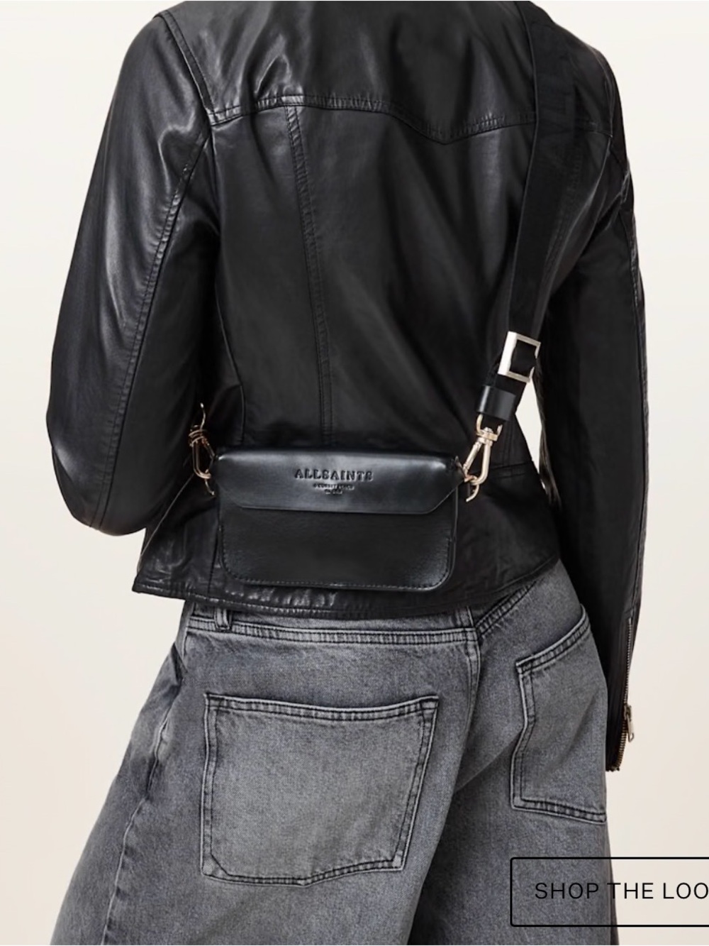 ALLSAINTS ZOE ADJUSTABLE LEATHER CROSSBODY BAG
